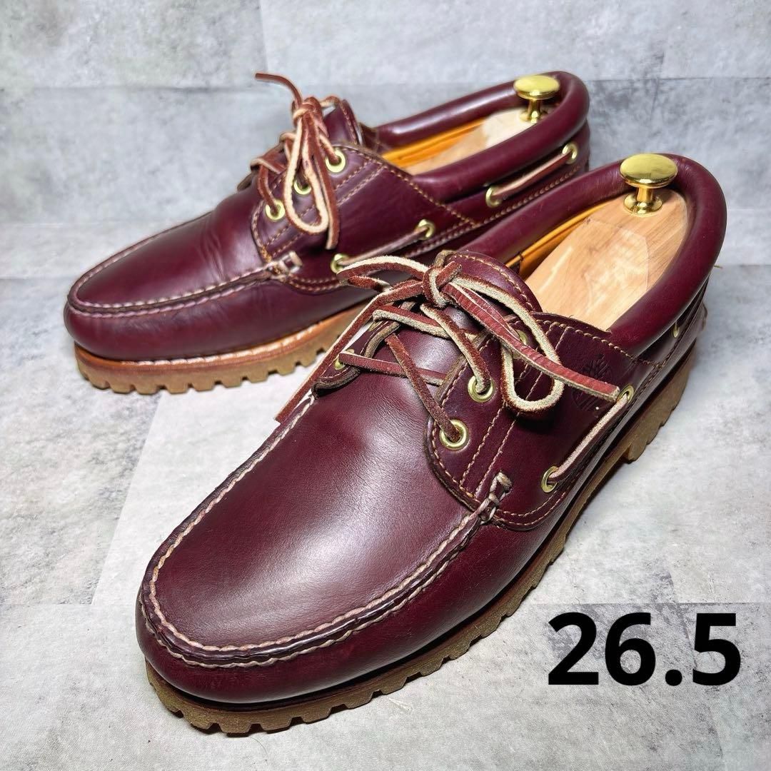 人気 ティンバーランド 3eyeクラシックラグ 26.5 デッキシューズ 赤茶
