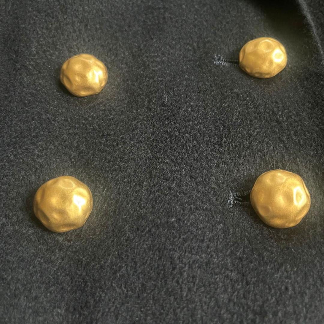 ＊美品【フォクシー】コート　ジャケット　カシミヤ　金ボタン　ブラック　４０