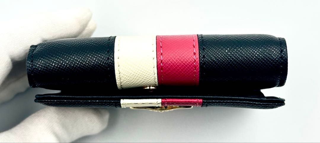 【♡新品♡】Vivienne Westwood 三つ折り財布 黒 トリコロール柄
