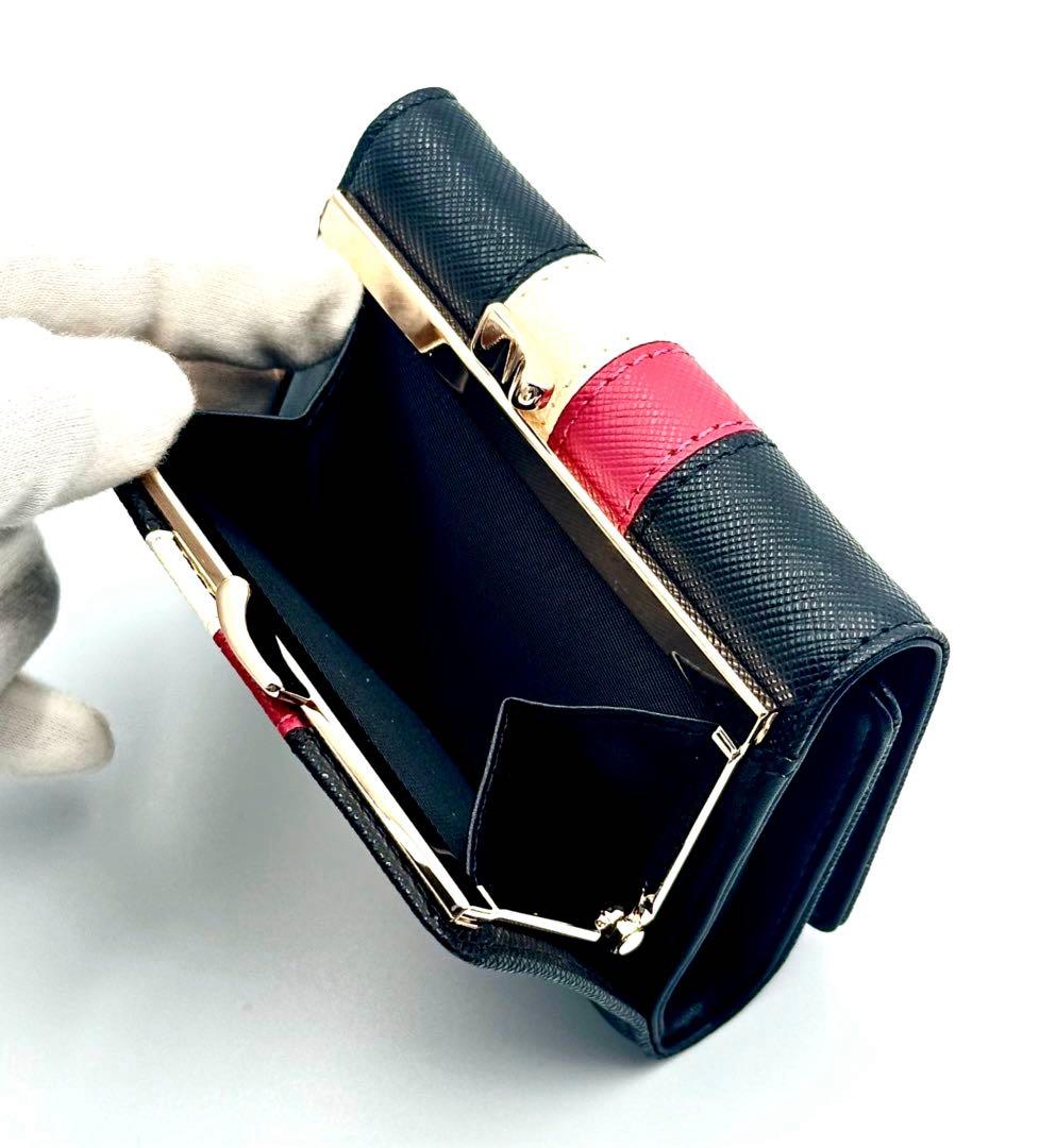 【♡新品♡】Vivienne Westwood 三つ折り財布 黒 トリコロール柄