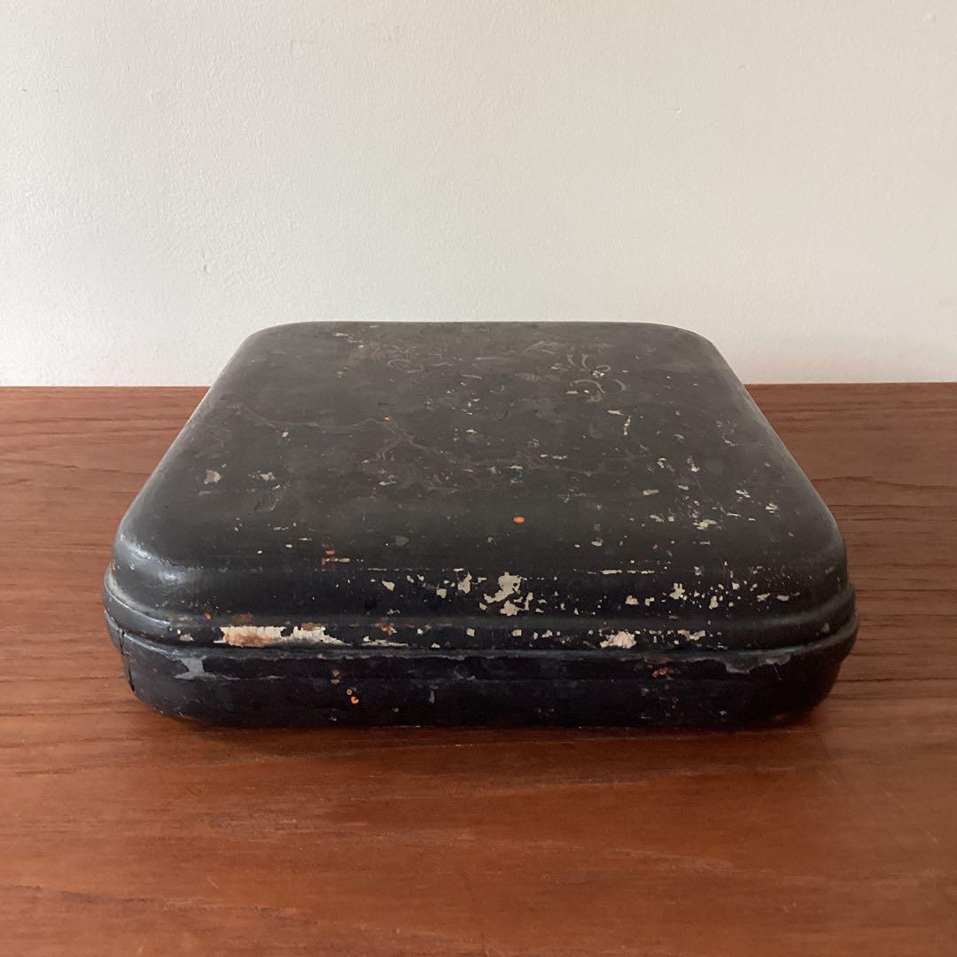 大きな硯と箱　眞彰　共箱付　書道具　蓋付　古硯　中国 時代物