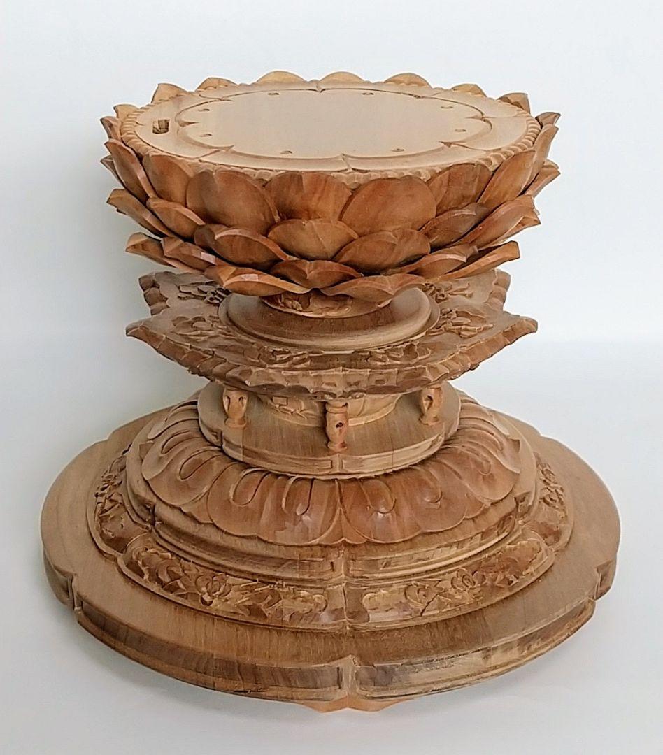 円台座のみ 坐像用#489 ◆白檀 木彫 仏像付属品