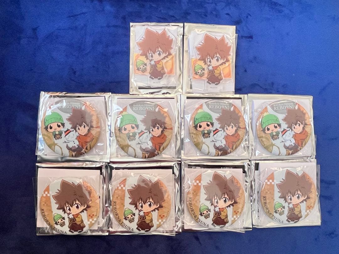 【新品】くらっくじ REBORN 沢田綱吉 アクリルスタンド 缶バッジ バラ売可