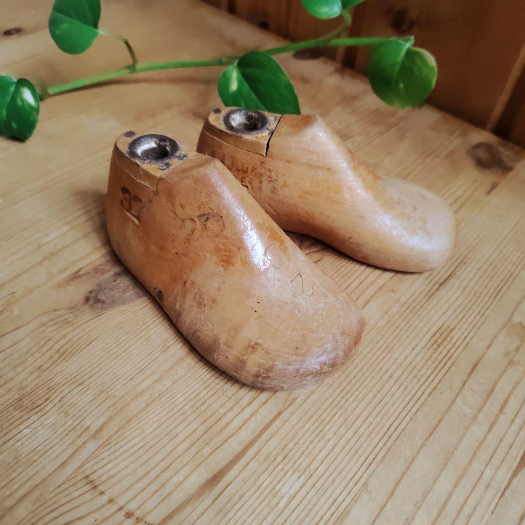 アンティーク　シューモールド　木の靴型