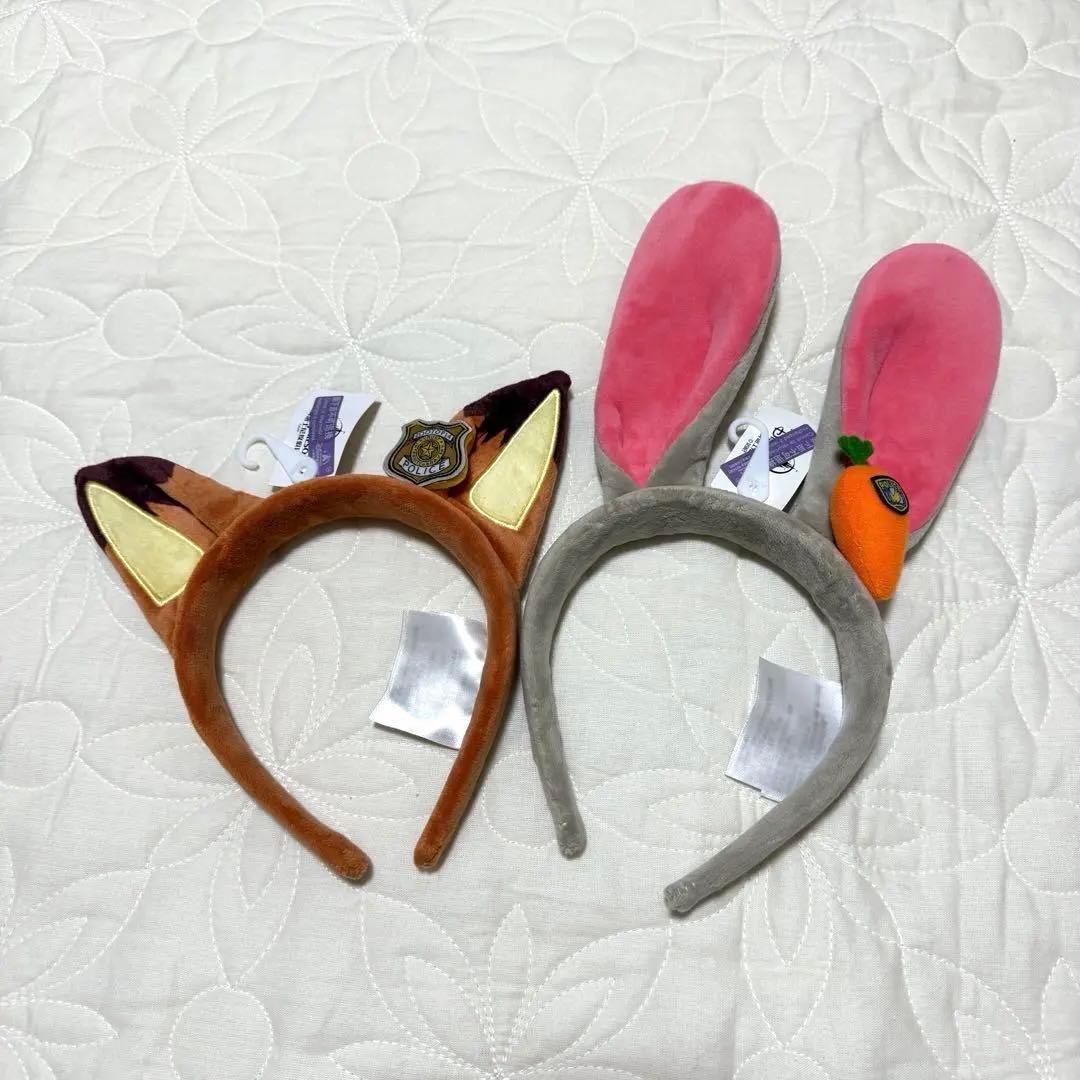 新品正規品✨ 上海ディズニー ズートピア カチューシャ ニック&ジュディ