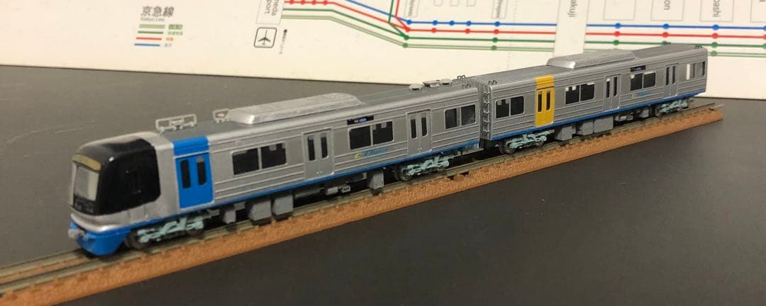 管理番号1602 北総9100形Nゲージ イエロートレイン金属製キット組立品8両