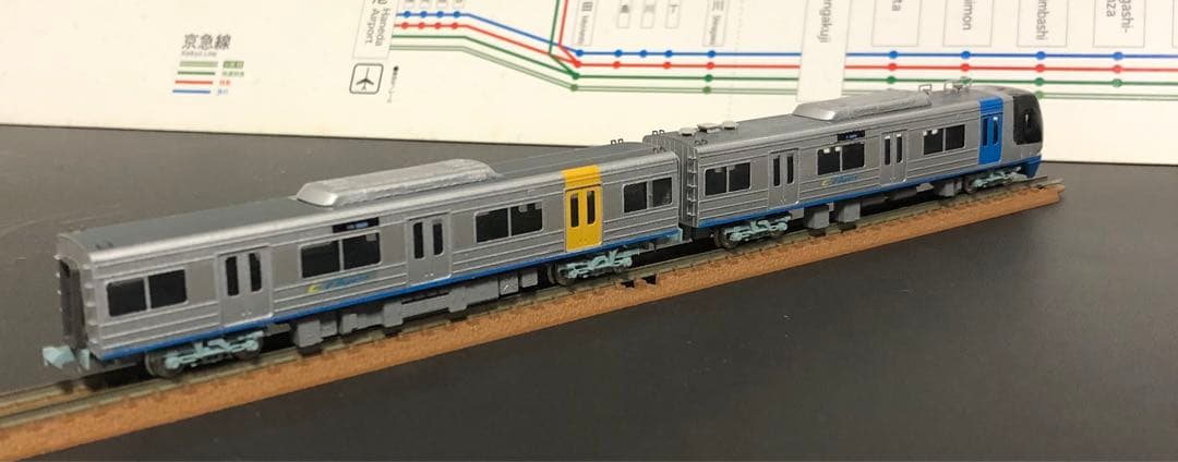 管理番号1602 北総9100形Nゲージ イエロートレイン金属製キット組立品8両