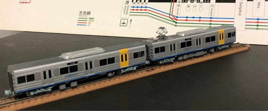 管理番号1602 北総9100形Nゲージ イエロートレイン金属製キット組立品8両