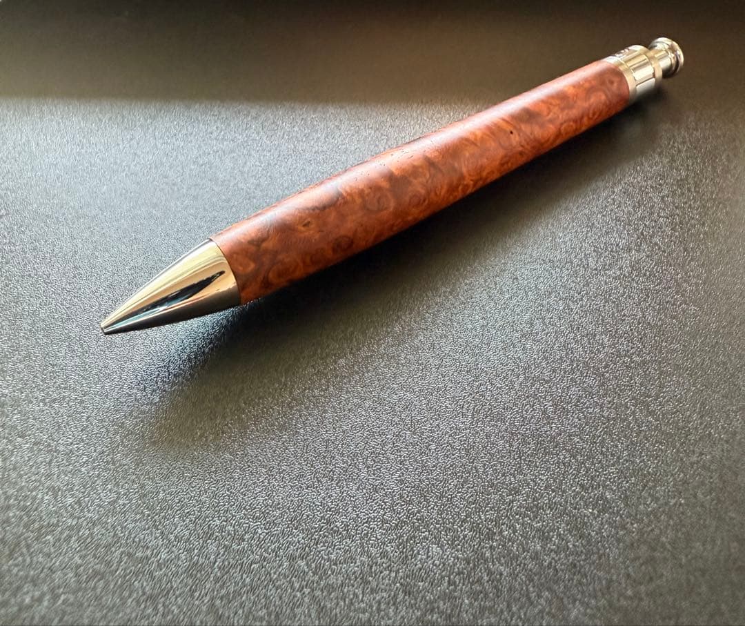 【新品未使用】工房楔 シャーペン0.5mmペンシルコルタ楔 花梨こぶ杢 木軸ペン