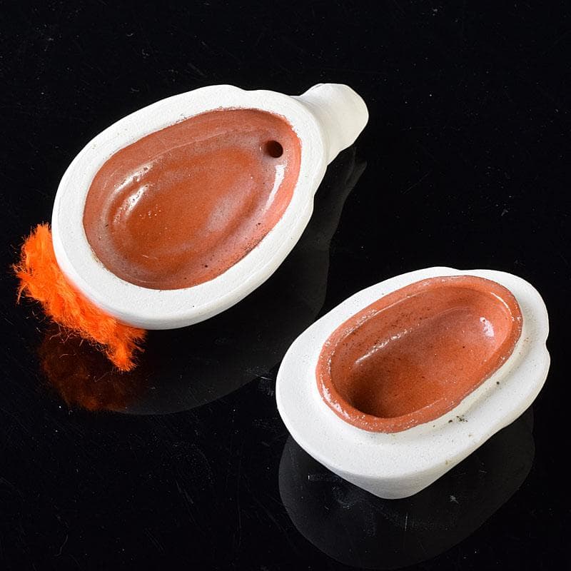 茶道具　佐々木昭楽造　色絵　白馬香合　共布共箱　V　8229