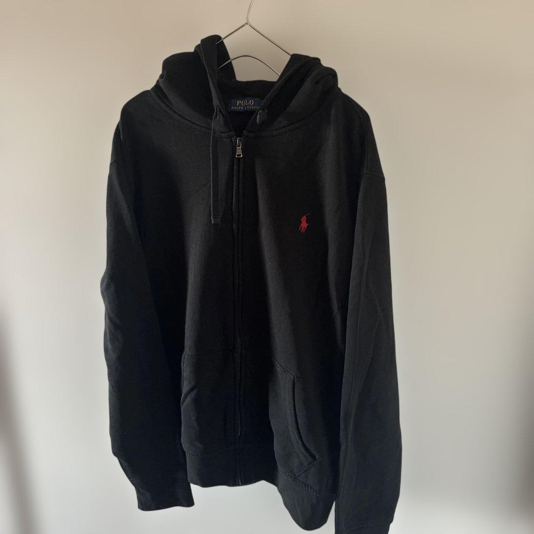 POLORALPHLAURENポロラルフローレンジップスウェットパーカーブラック