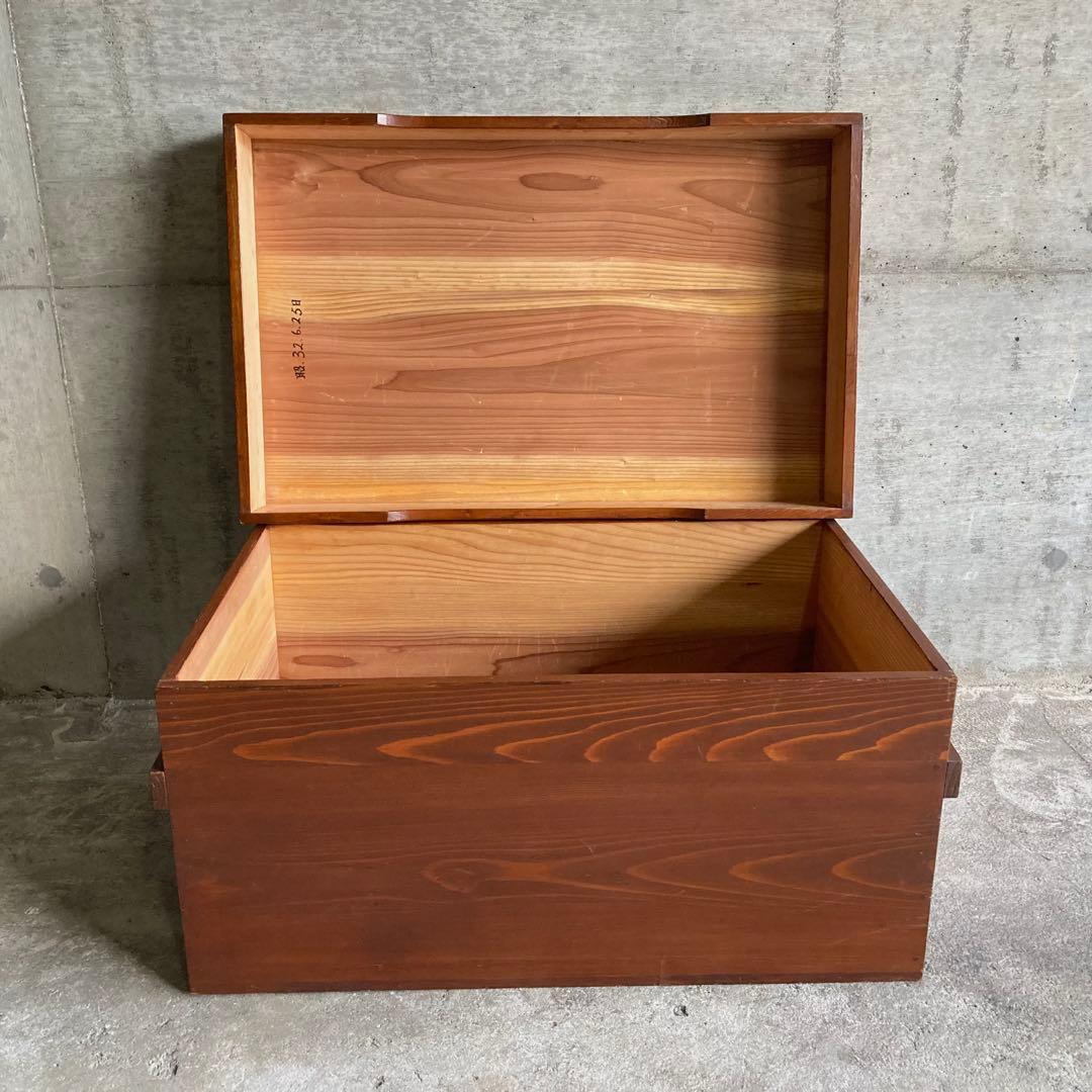 古い木箱 木製 ケース ボックス 飾り台 置物台 展示台 大型 収納 昭和レトロ