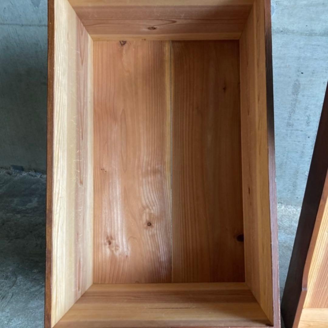 古い木箱 木製 ケース ボックス 飾り台 置物台 展示台 大型 収納 昭和レトロ