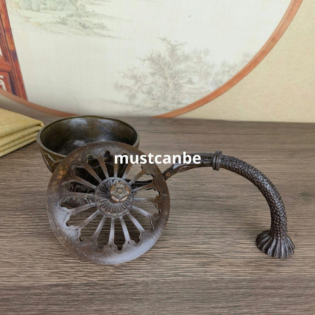 銅 細工 手を持ちます蓮華炉 盤香炉 香道具 薫香炉 工芸品 置物