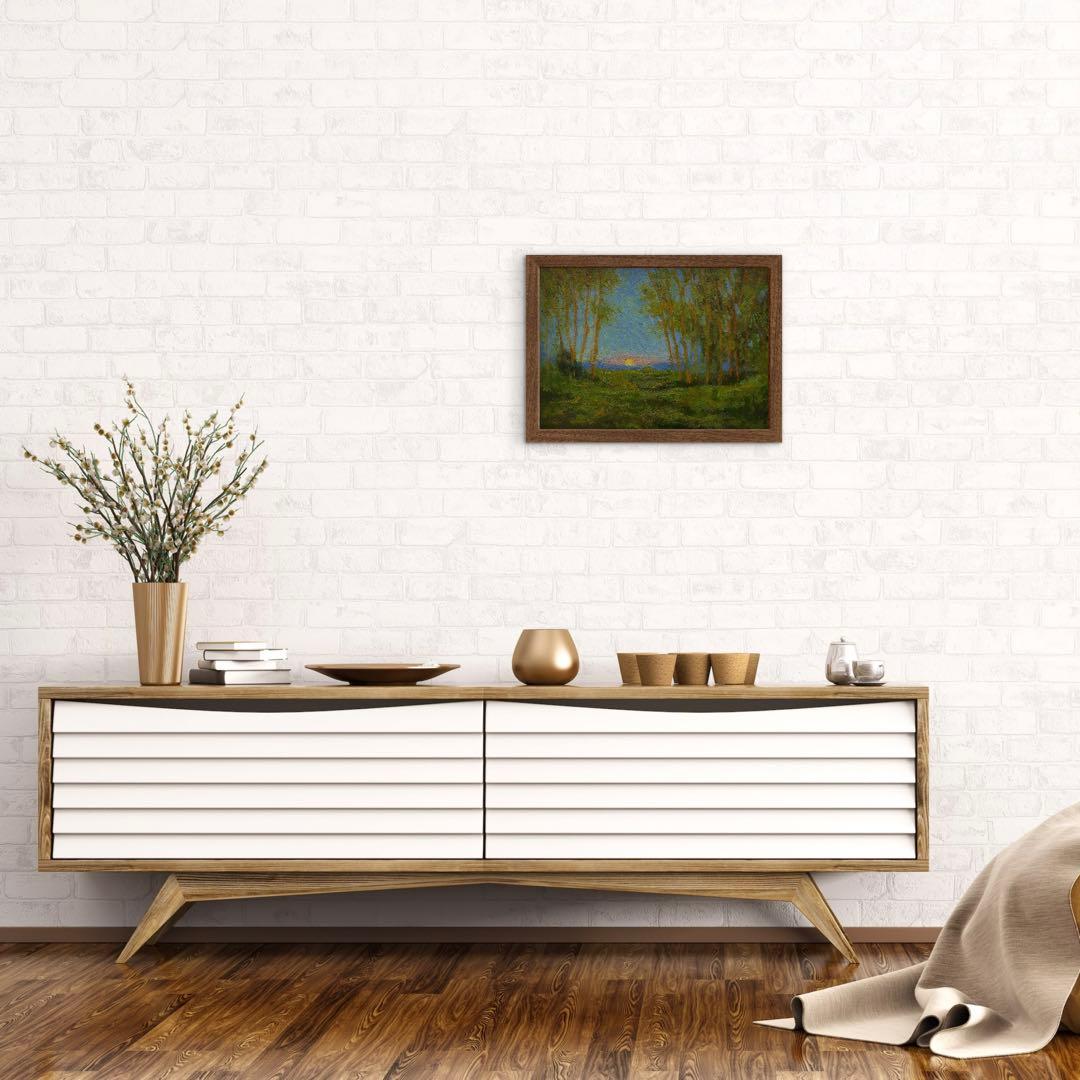 ハーベストムーン F4 風景画 油彩画 oil painting art