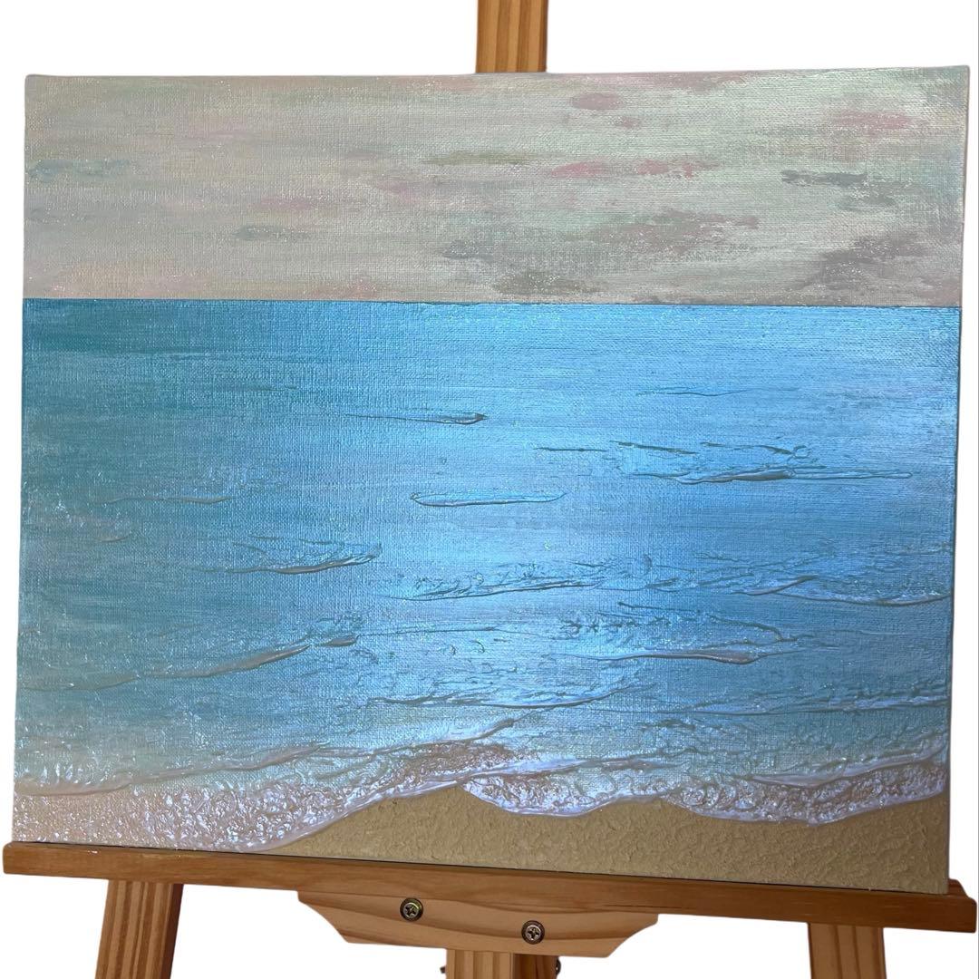 海景 海の風景画 アクリル絵具 テクスチャーアート seaart 海の絵