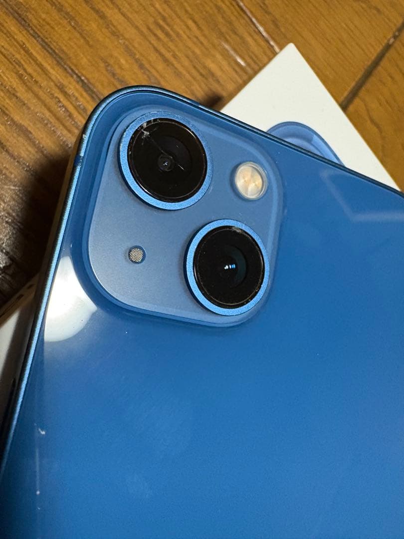 【箱付き】Apple iPhone 13 本体128GB ひび割れ有