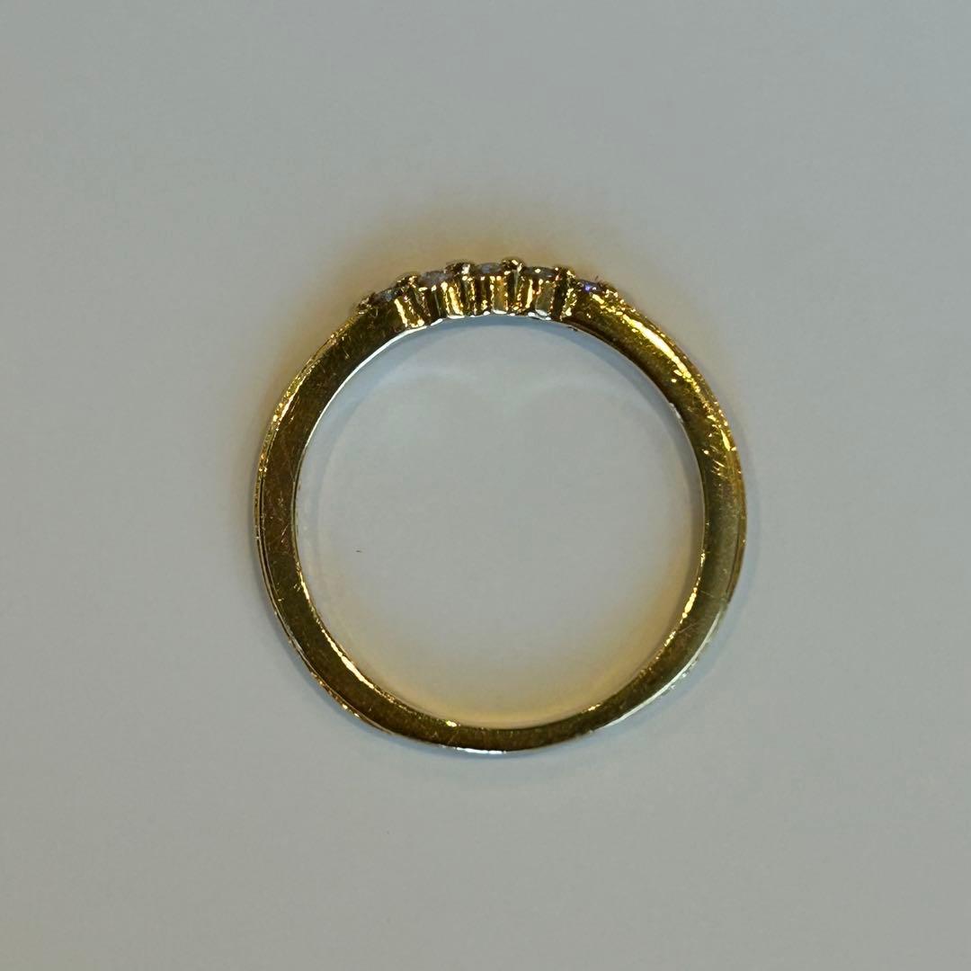 アガット　agete K18 ダイヤモンド　リング　5石　指輪　18金