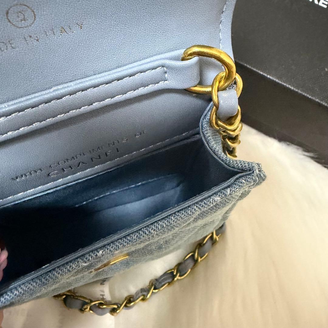 CHANEL シャネル　ノベルティ　デニム ミニキルティング ショルダーバッグ