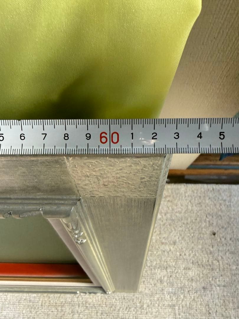 F8サイズ　平桃角紋(銀)シルバー装飾額縁 ほぼ未使用美品　1/9 送料込み