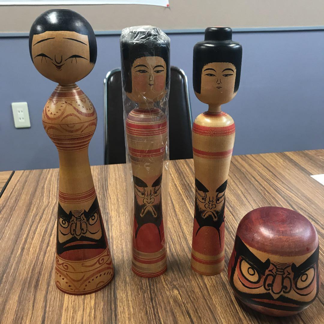 こけし　だるま　盛秀太郎　佐藤善二　4本セット