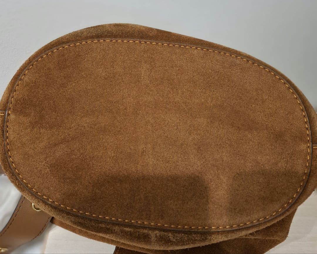 ち*ー様 【美品】COACH ブリーカー バケット バッグ ブラウン 本革 スエ