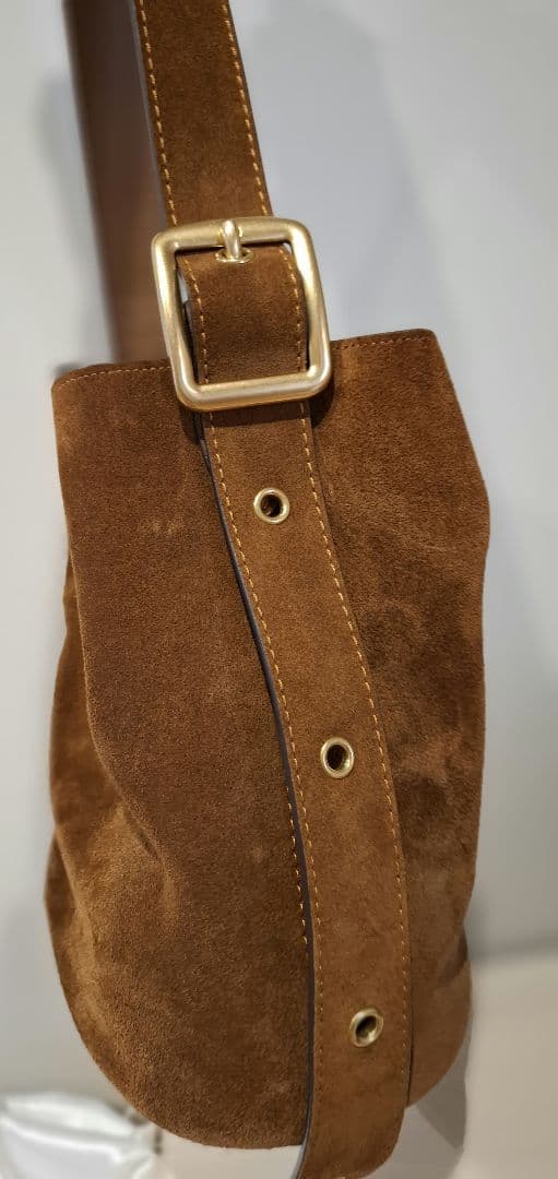 ち*ー様 【美品】COACH ブリーカー バケット バッグ ブラウン 本革 スエ