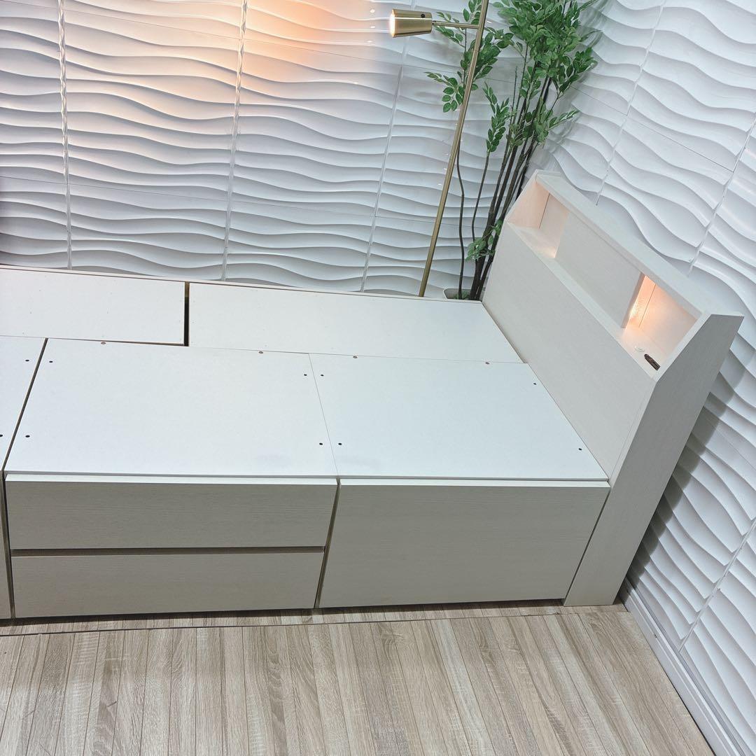 ◇大阪府 神戸市 配達料無料！◇ニトリ◇アザン◇収納付ベッドフレーム◇シングル◇