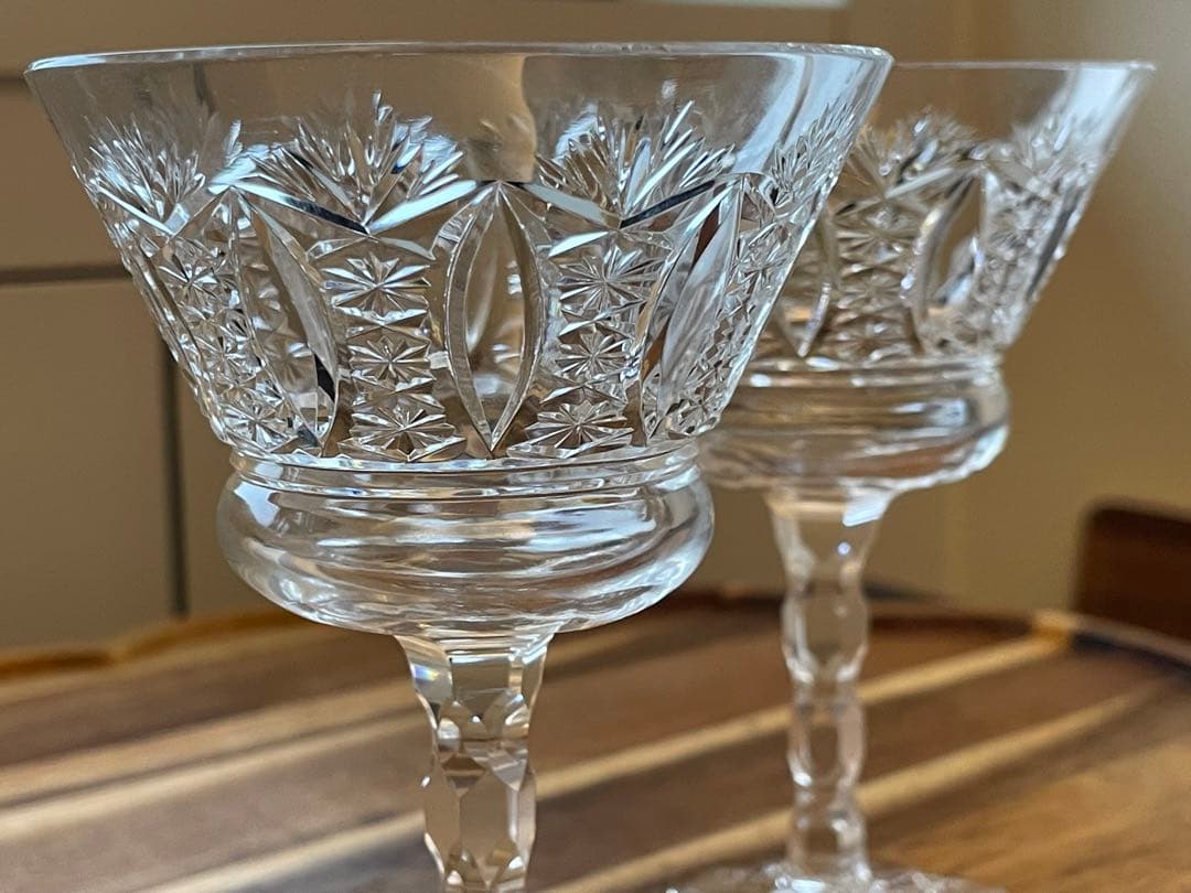 バカラ　グラス　オールドバカラ　2脚　コレクション　アンティーク　ヴィンテージ