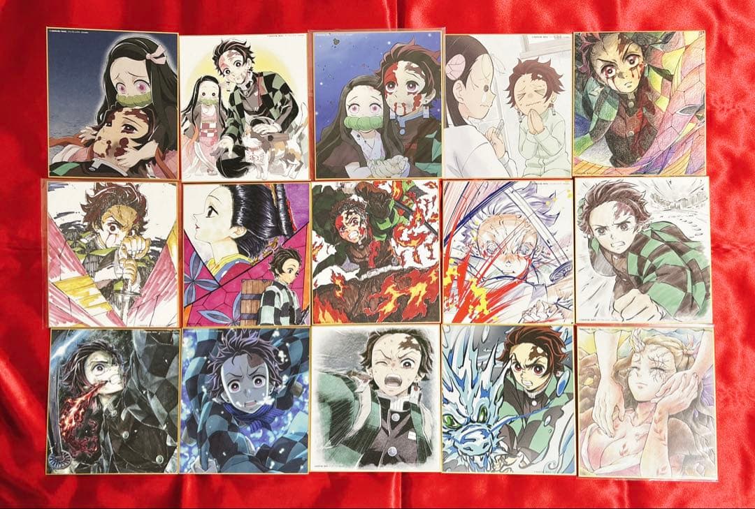 鬼滅の刃 全集中展 複製ミニ色紙 15枚セット 炭治郎 禰豆子等