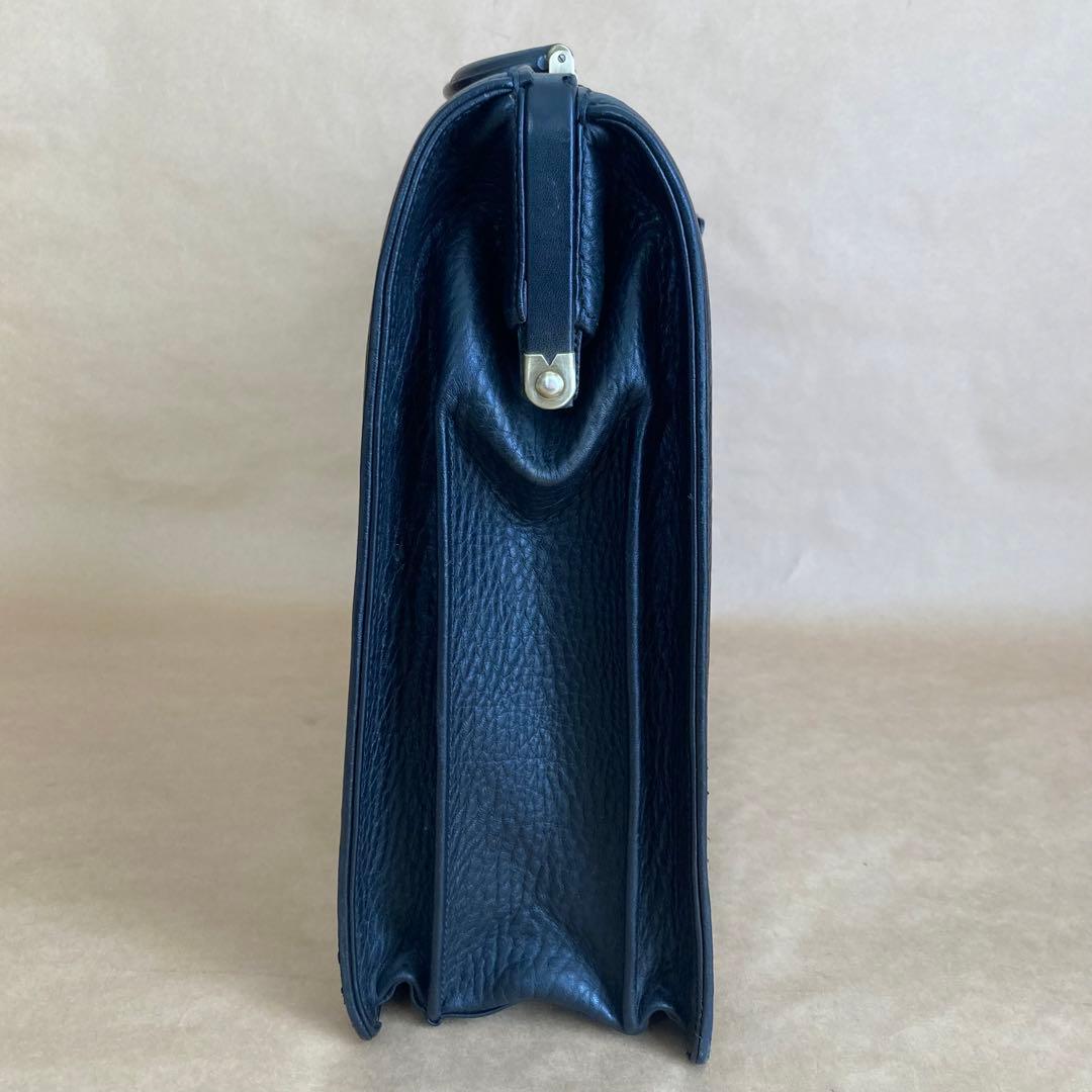 【希少】BURBERRY ダレスバッグ ブラック レザー シボ革 ビジネスバッグ