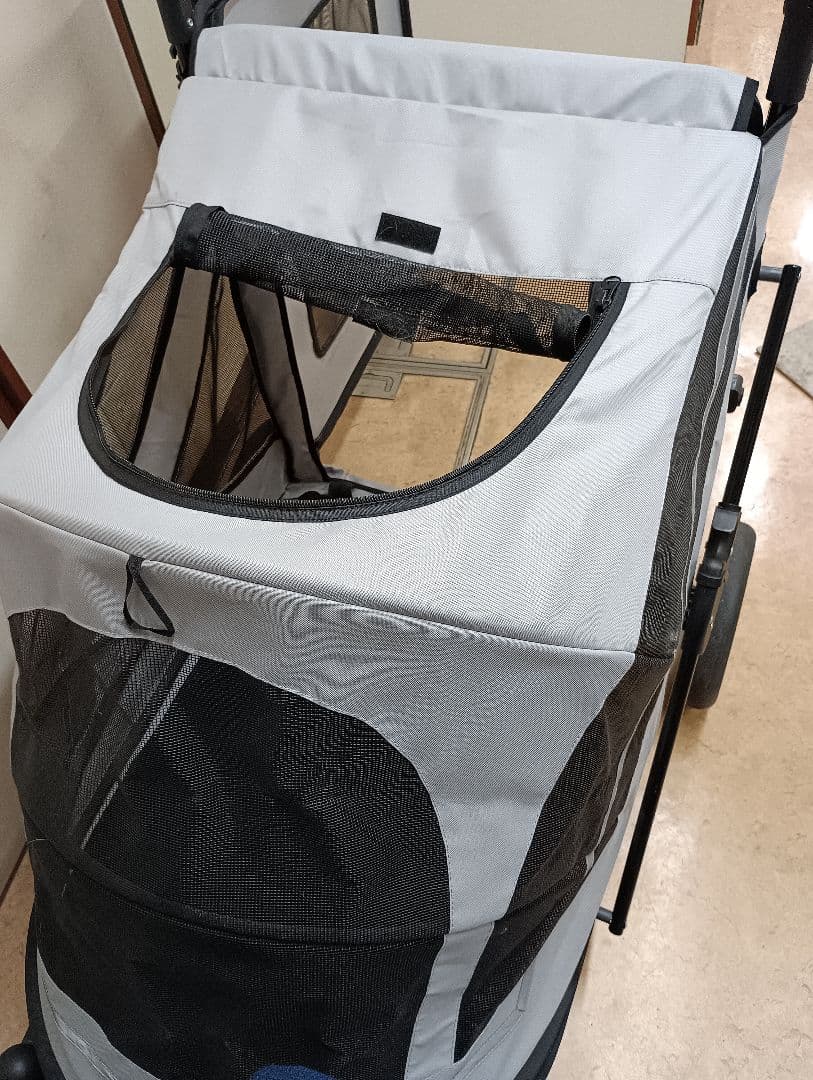 折りたたみ式ドッグカーグレー