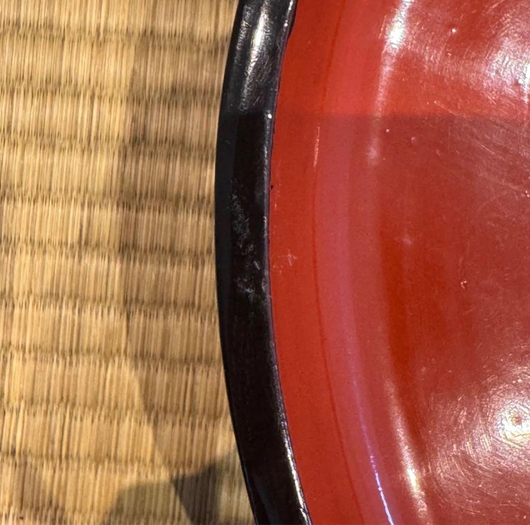 会津盆 3客 直径34.7cm 丸盆 高足膳 古民芸 煎茶盆 花台