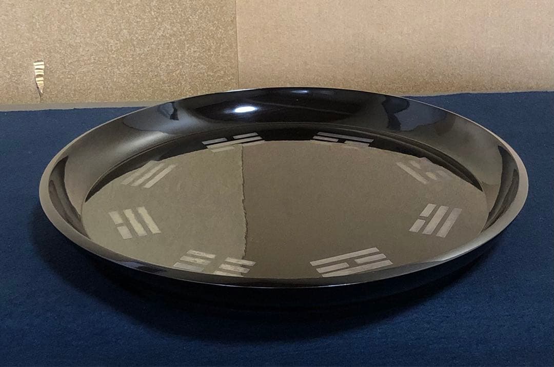 割引❗️《レ》茶道具 真塗 八卦盆 木製漆器 元箱　251125え6