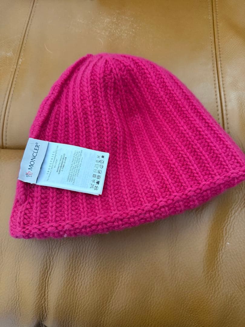 MONCLER ピンク ニット帽 BERRETTO TRICOT・美品