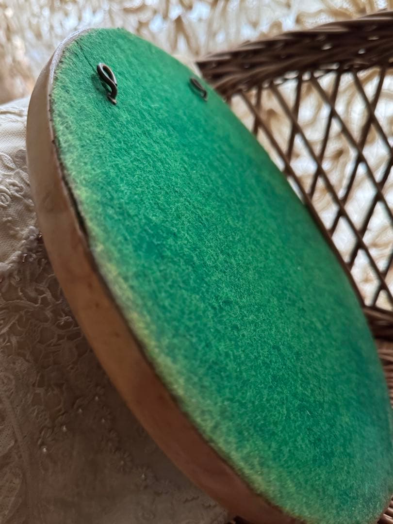 アンティーク 聖母マリアと幼子イエスの石膏壁掛け