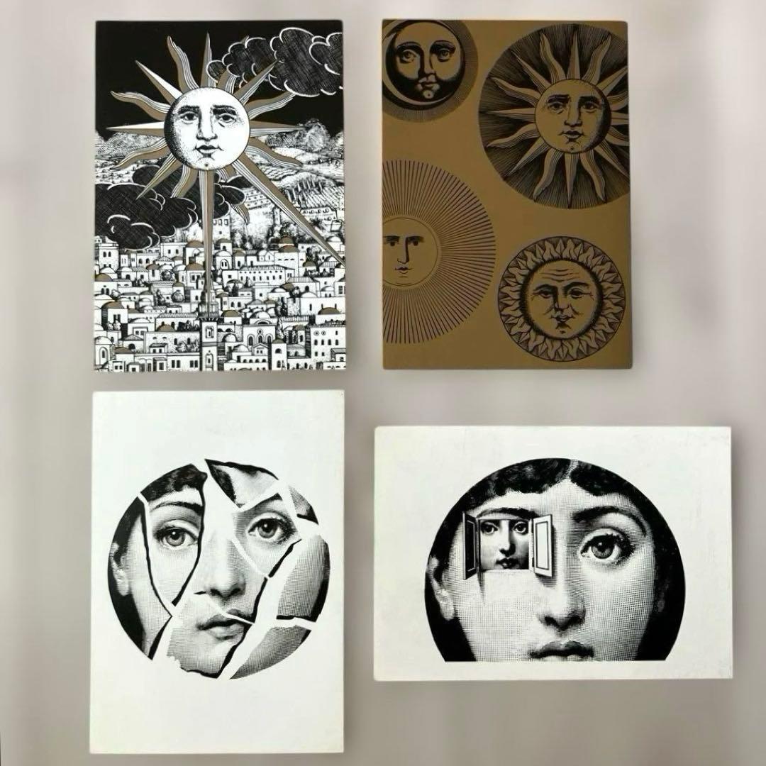 【匿名配送希少90's】Piero Fornasetti アート ハガキ 美術館
