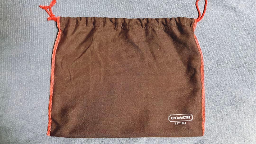 【美品】コーチ COACH アクセサリーポーチ シグネチャー レザー ブラック