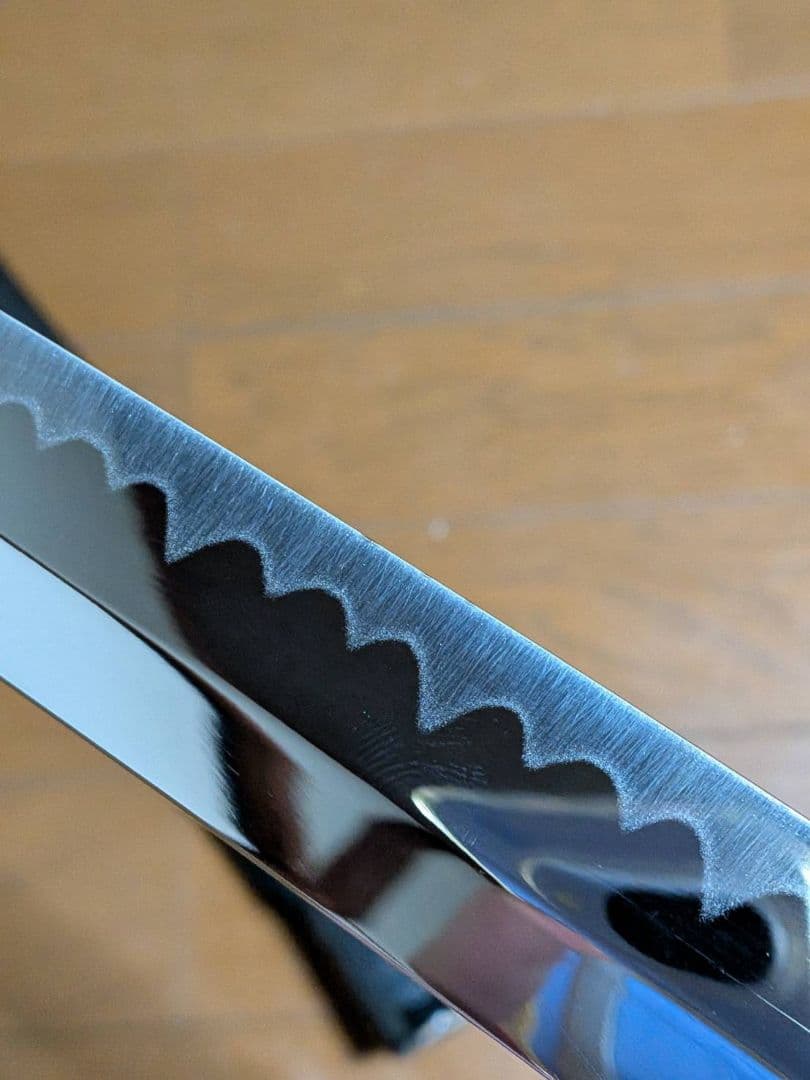 模造刀 大小2本セット 龍鍔 青糸 黒石目 全長104cm/71cm 美術刀