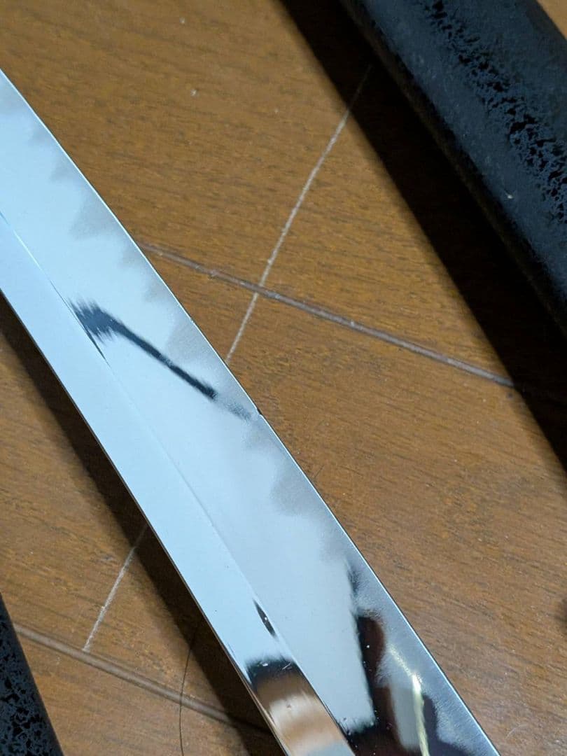 模造刀 大小2本セット 龍鍔 青糸 黒石目 全長104cm/71cm 美術刀