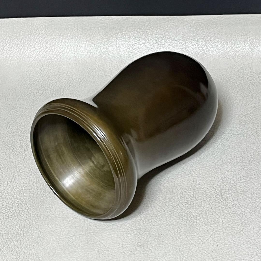 一ノ瀬宗辰 唐銅 槍の鞘 建水 共箱 茶道具 【k3515】