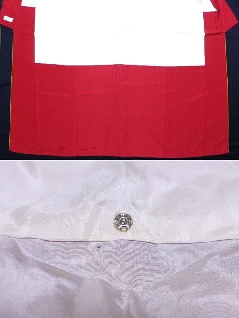 特選！やまと誂 吹綿 振袖 無地 赤 紅★長襦袢　2点 セット 正絹★155.5