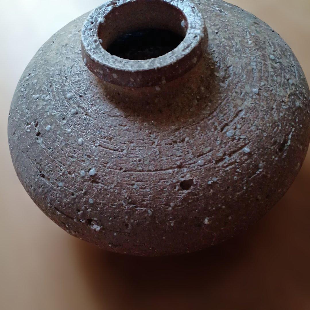 陶器信楽焼の壺 木製箱付き