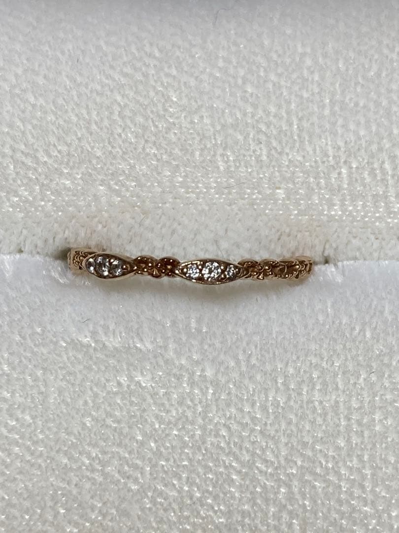 n*6様 アガット agete カルムリング ダイヤモンドK10 0.06ct