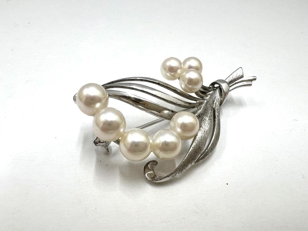 ミキモト MIKIMOTO パールブローチ ケース付き