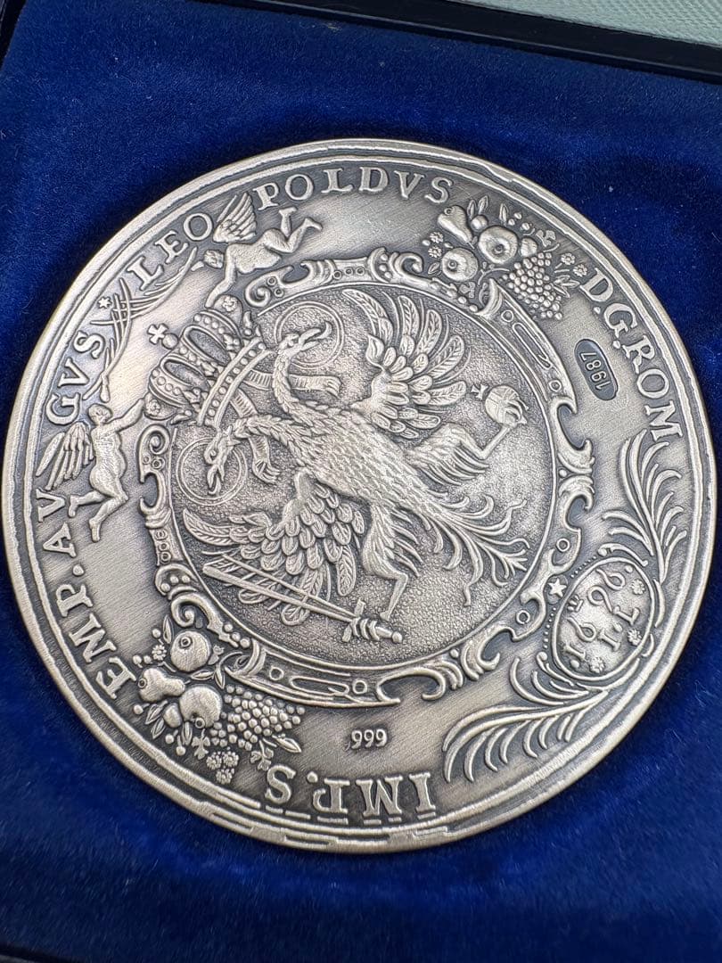 純銀　フランクフルト風景 純銀製メダル BHF SECURITIES