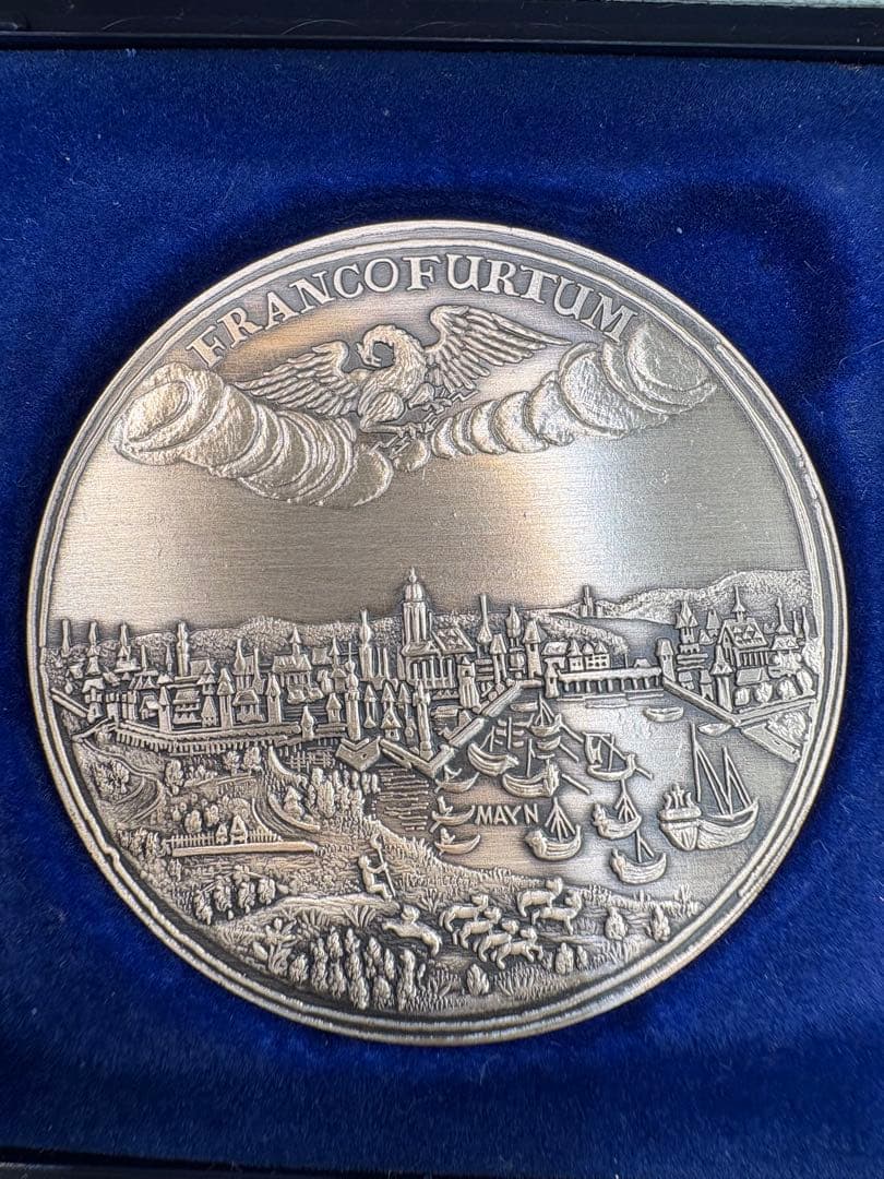 純銀　フランクフルト風景 純銀製メダル BHF SECURITIES
