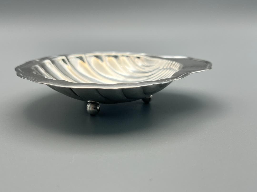 日出島　銀製　刻印　シルバートレイ　バターナイフ　シェル型トレイ　総重量約54g