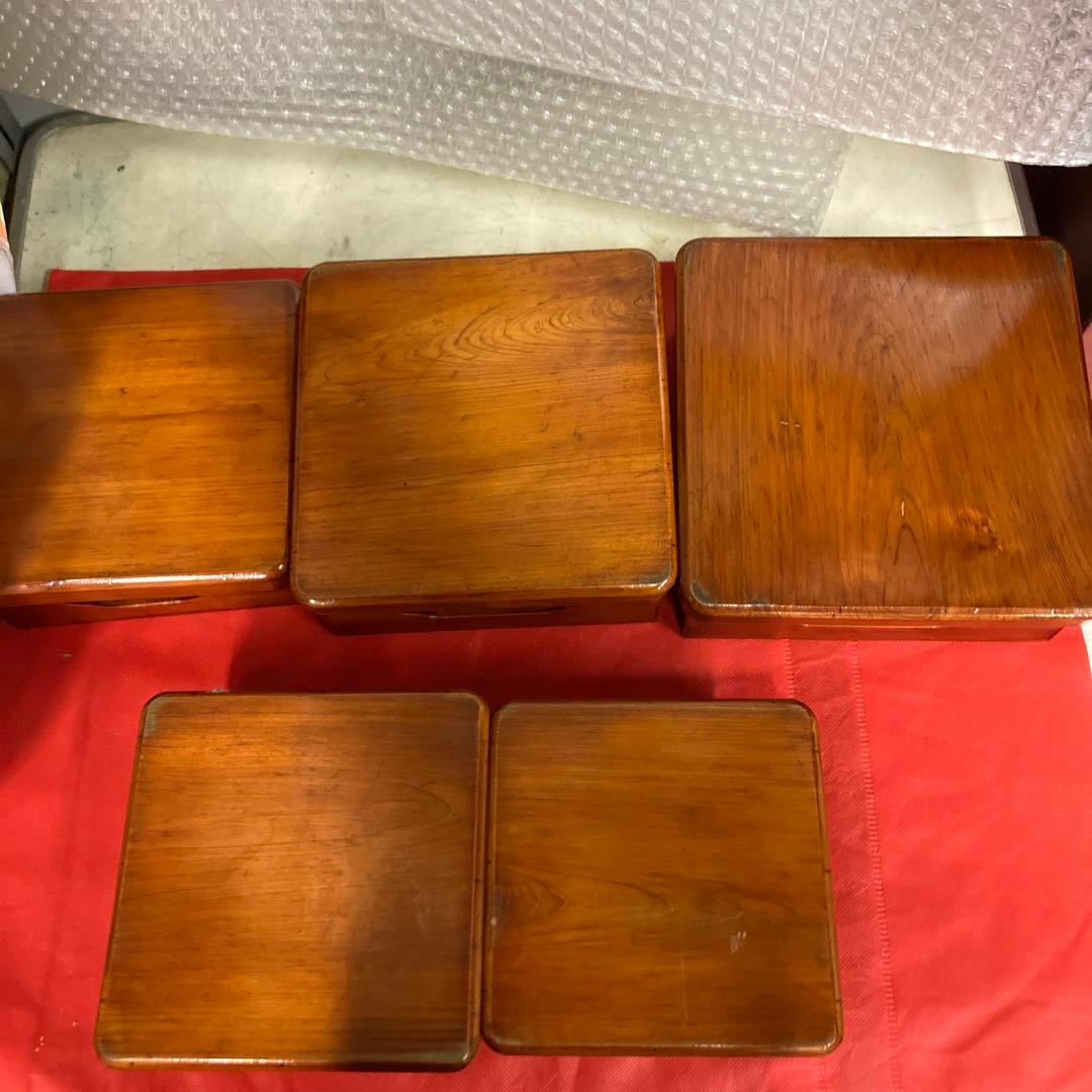 茶道具　煎茶道具　漆器　五段階　重箱　懐石膳　会席膳