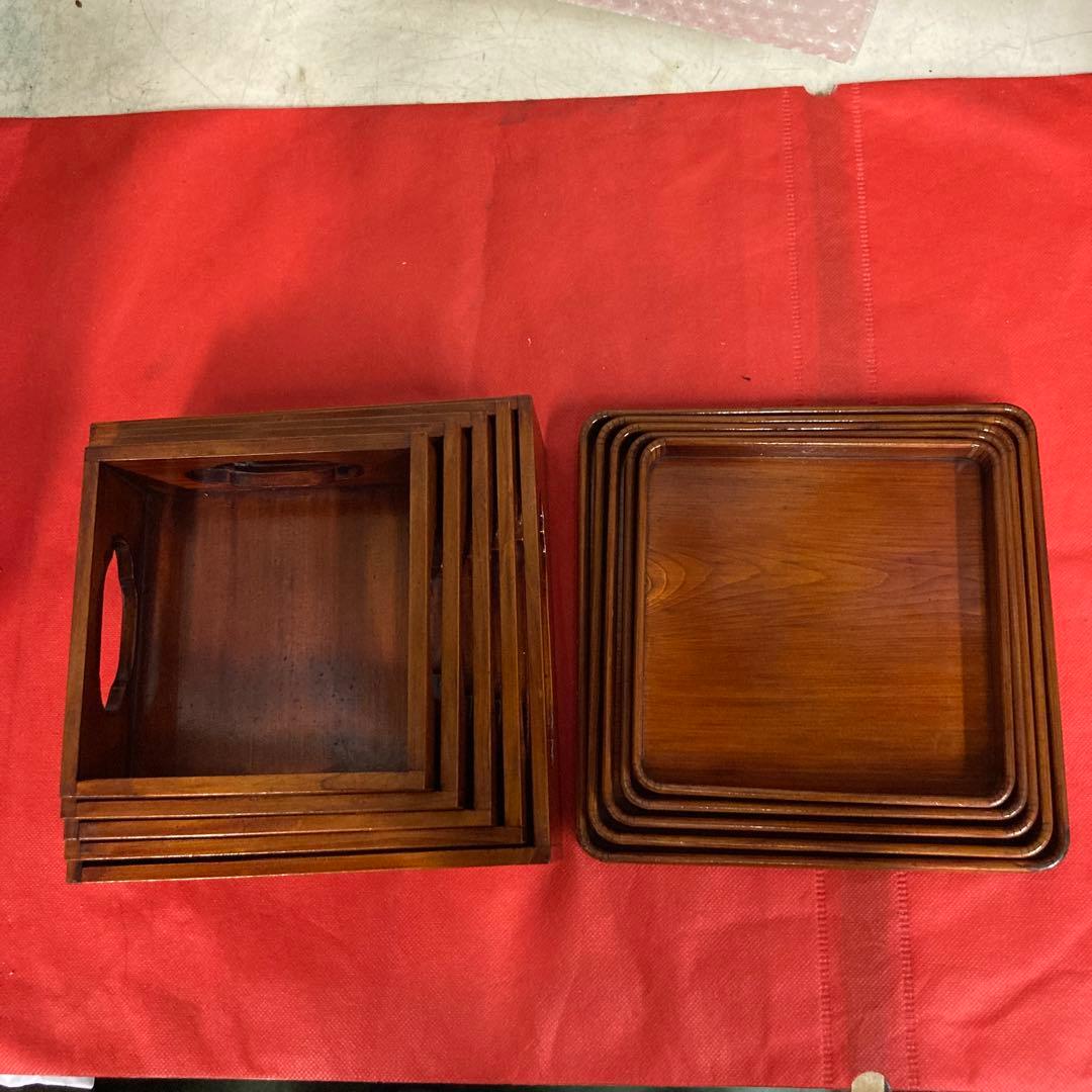 茶道具　煎茶道具　漆器　五段階　重箱　懐石膳　会席膳